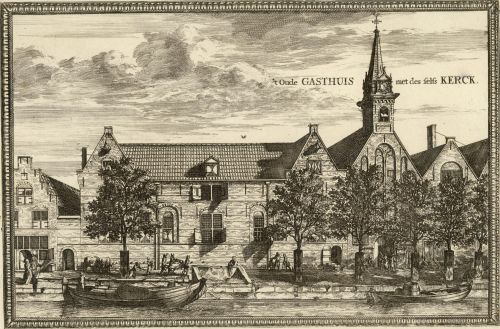 gravure gasthuis kerk Koornmakrt Van Bleyswijkweb